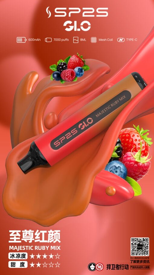 SP2S GLO 7000 Mesh 網狀霧化黑科技 8ml 澎湃巨量裝 瞬時爆發濃郁層次感 30mg 醇熟丁鹽交織絲滑擊喉力 台灣現貨 - 图片 16